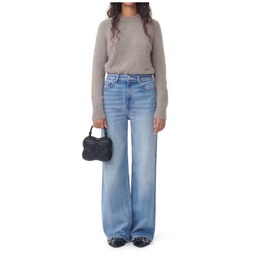 GANNI stretch andi jeans in mid blue vintage